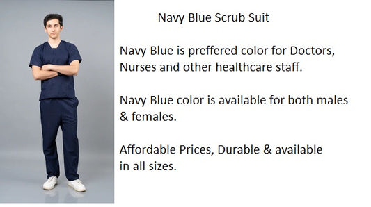 Navy Blue Scrub Suit