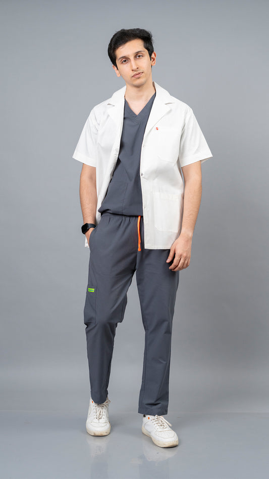 VastraMedwear Half Sleeves Lab Coat/ Apron for Chemistry Lab and Medical Students Men