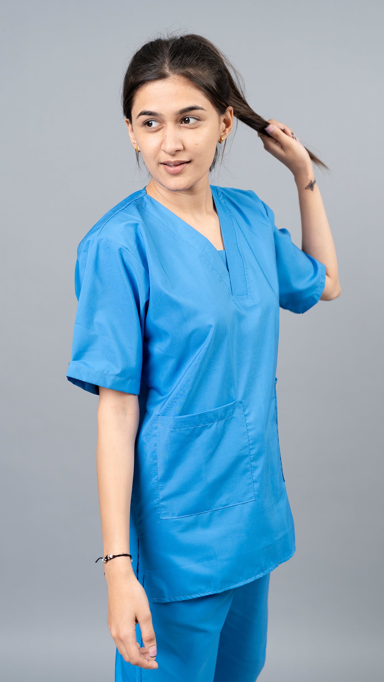 Vastramedwear Basic Medical Scrub Suit for Doctors Women Sky Blue