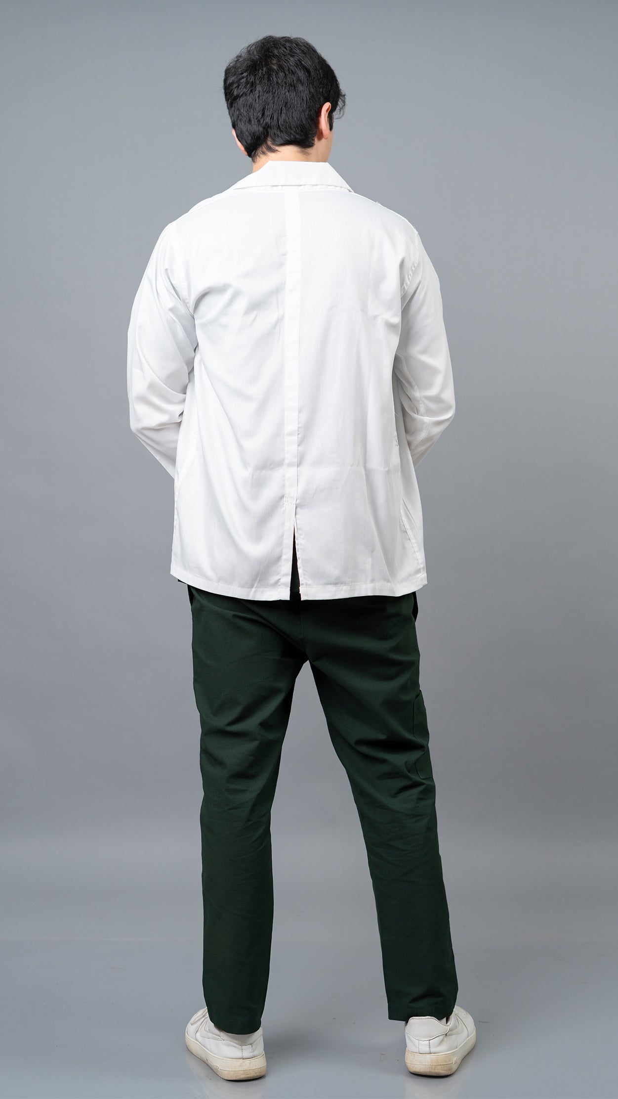 VastraMedwear Full Sleeves Lab Coat/ Apron for Chemistry Lab and Medical Students Men