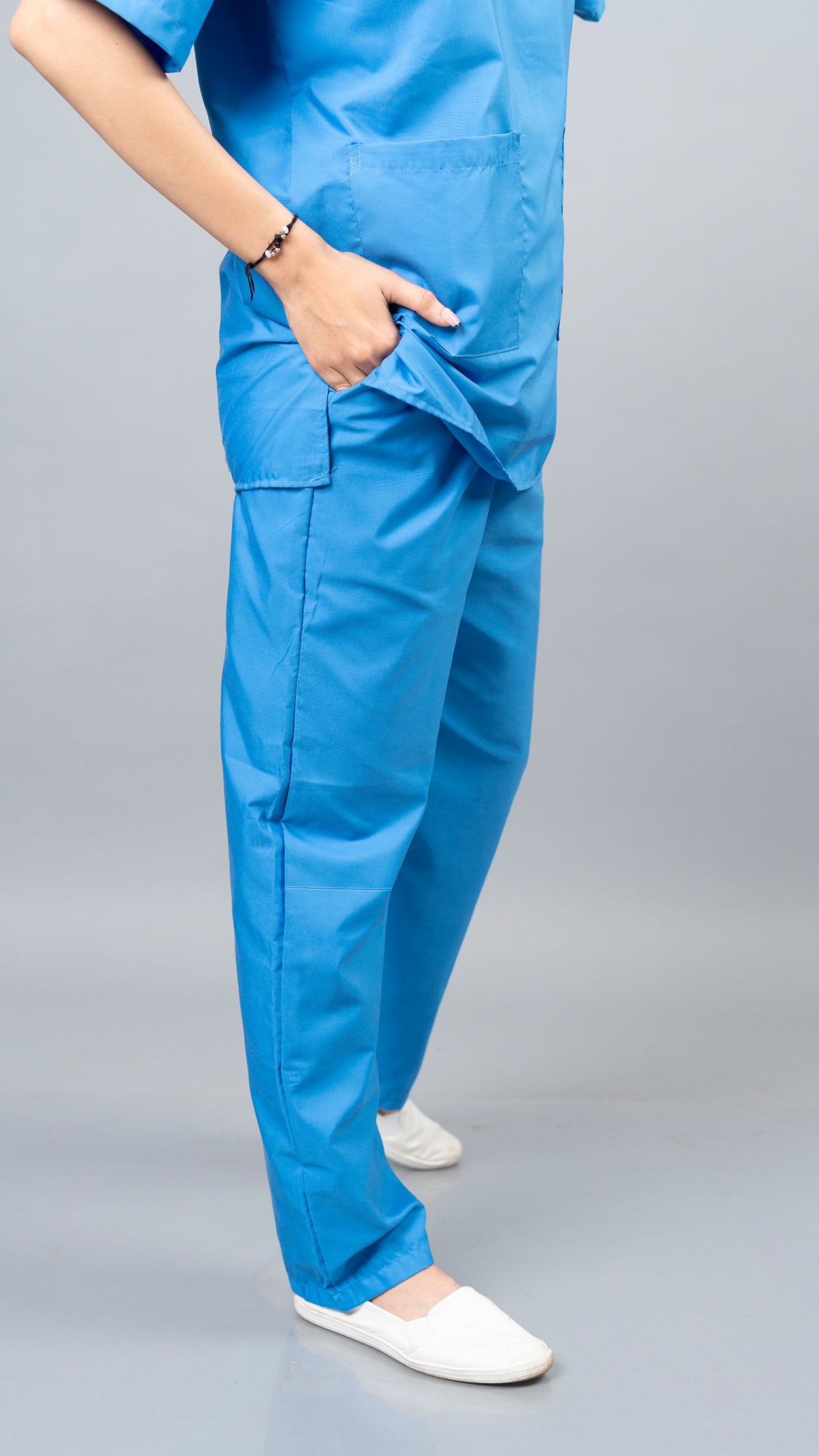 Vastramedwear Basic Medical Scrub Suit for Doctors Women Sky Blue