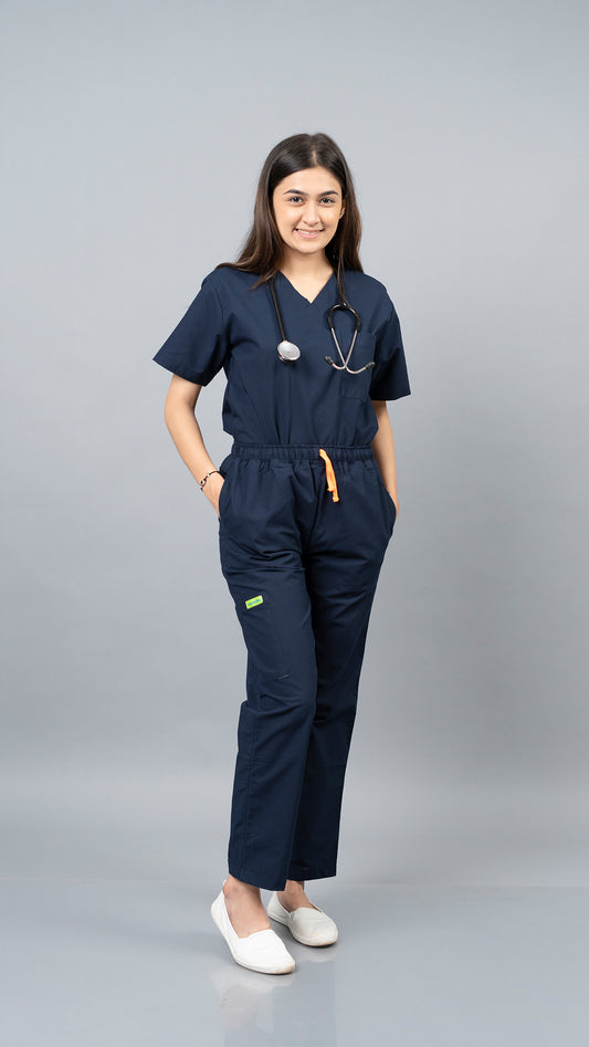 Vastramedwear Medical Scrub Suit for Doctors Women Blue