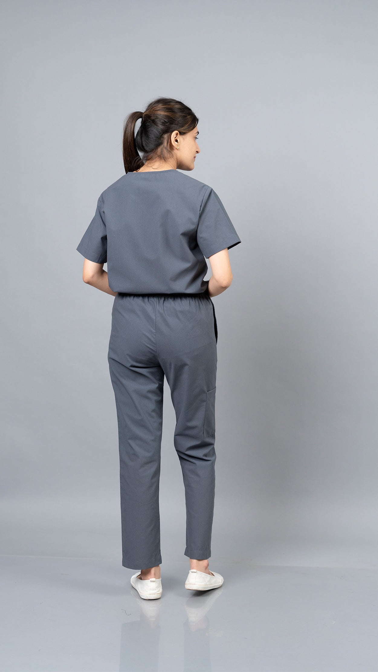Vastramedwear Medical Scrub Suit for Doctors Women Grey