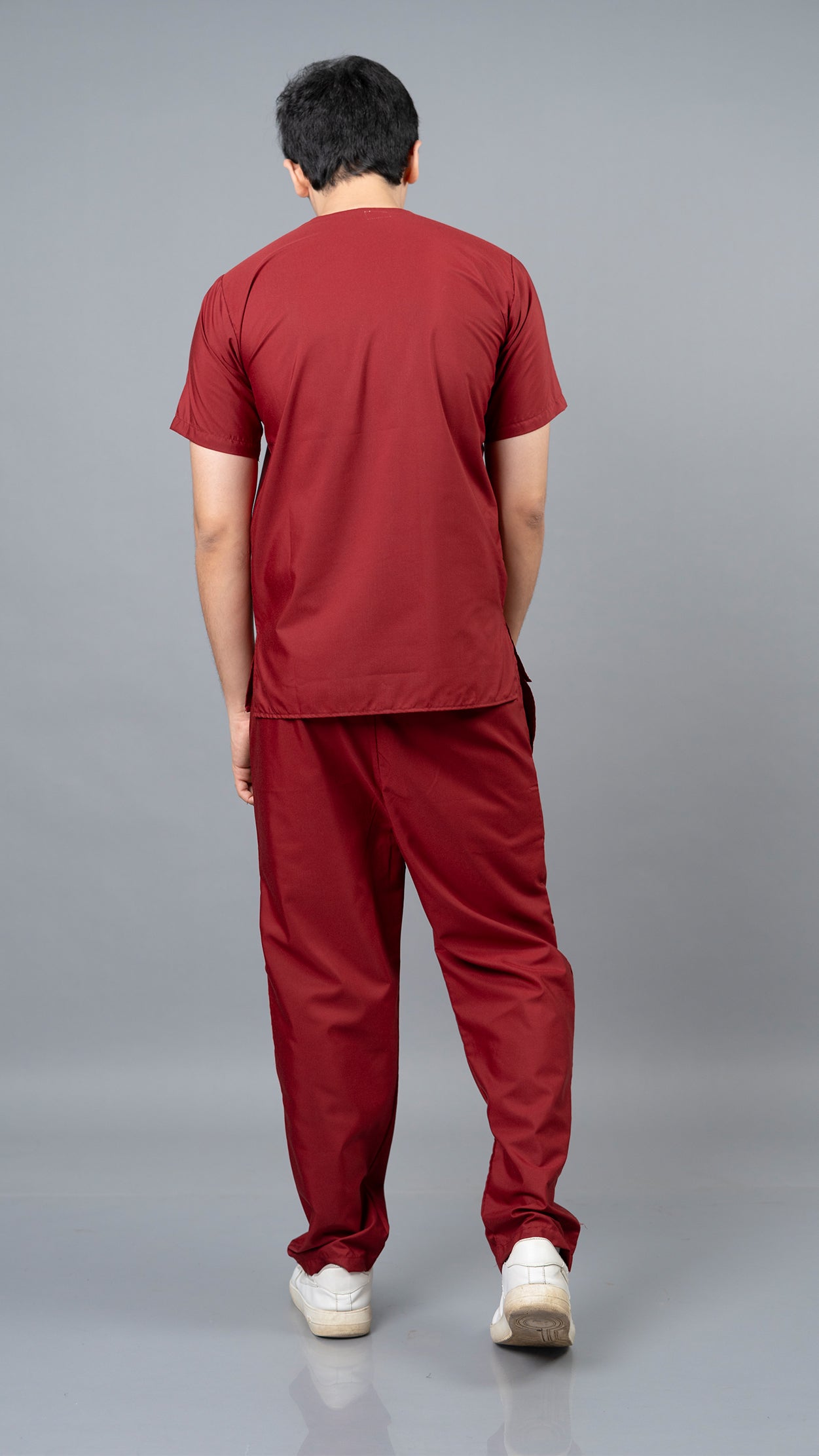 Vastramedwear Basic Medical Scrub Suit for Doctors Mens Maroon