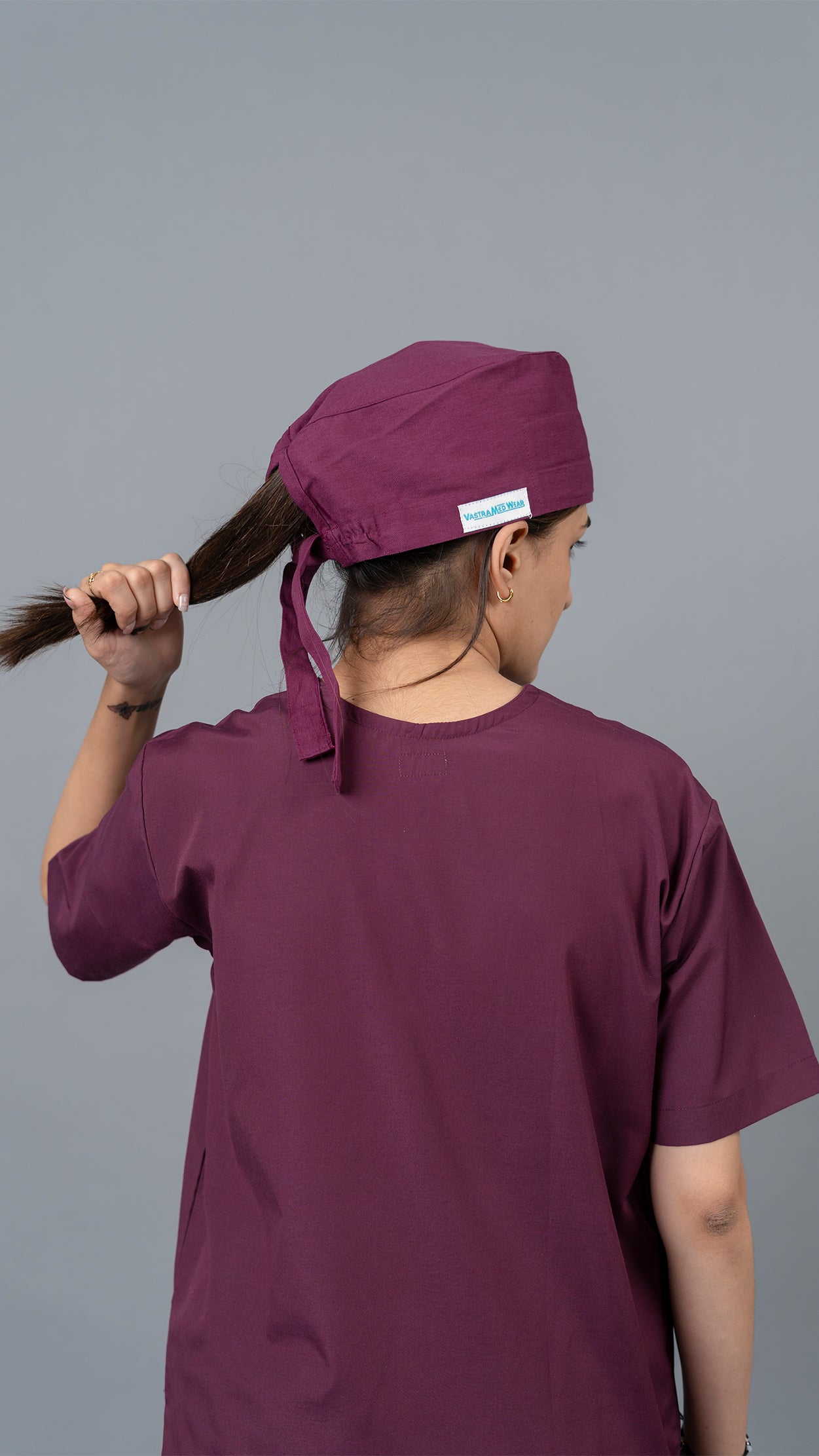 Vastramedwear Medical Scrub Suit for Doctors Women Wine