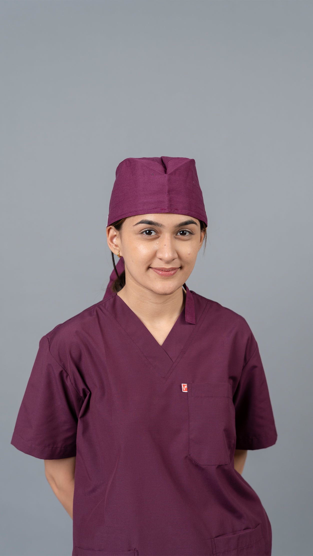 Vastramedwear Medical Scrub Suit for Doctors Women Wine