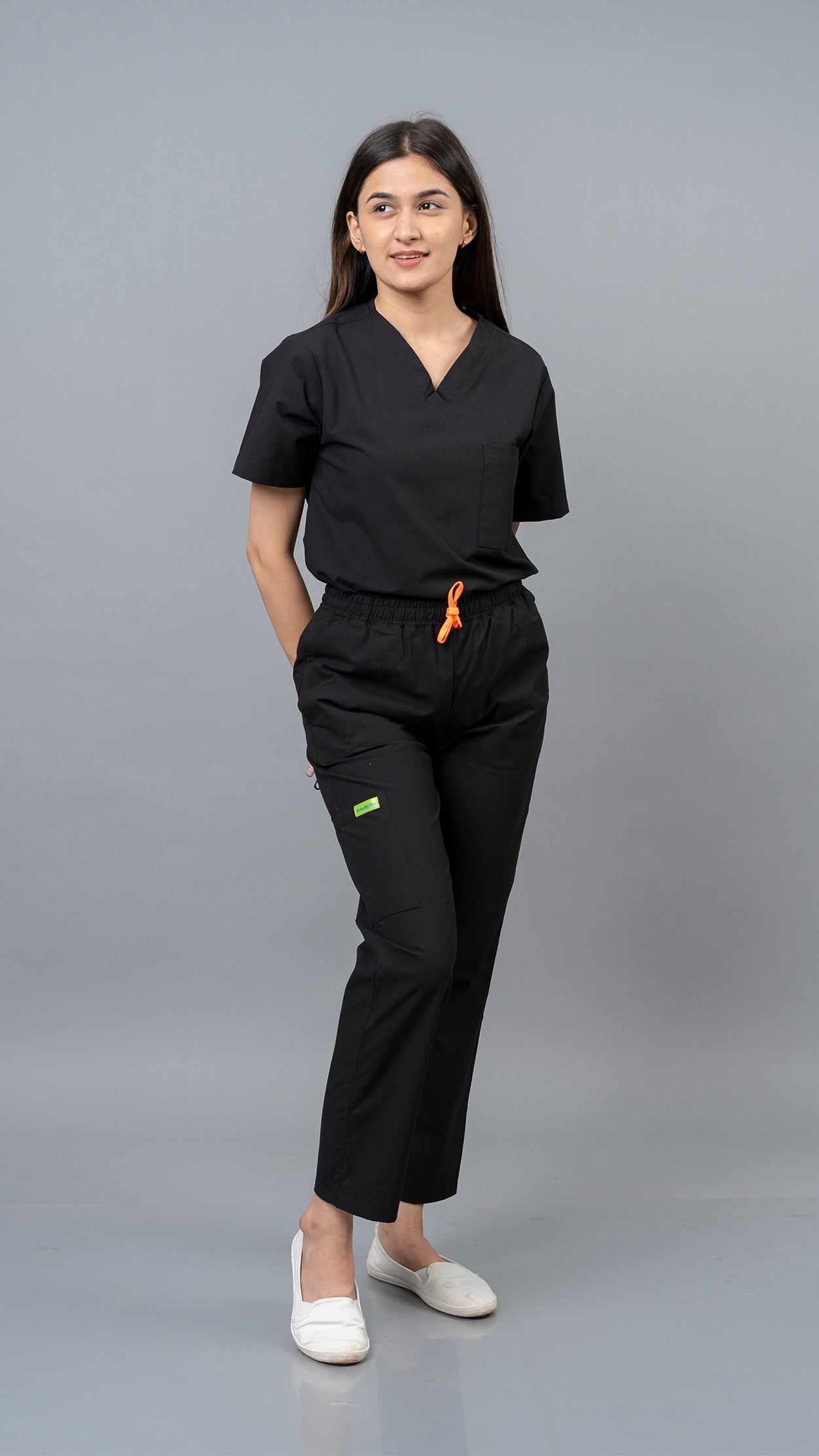 Vastramedwear Medical Scrub Suit for Doctors Women Black