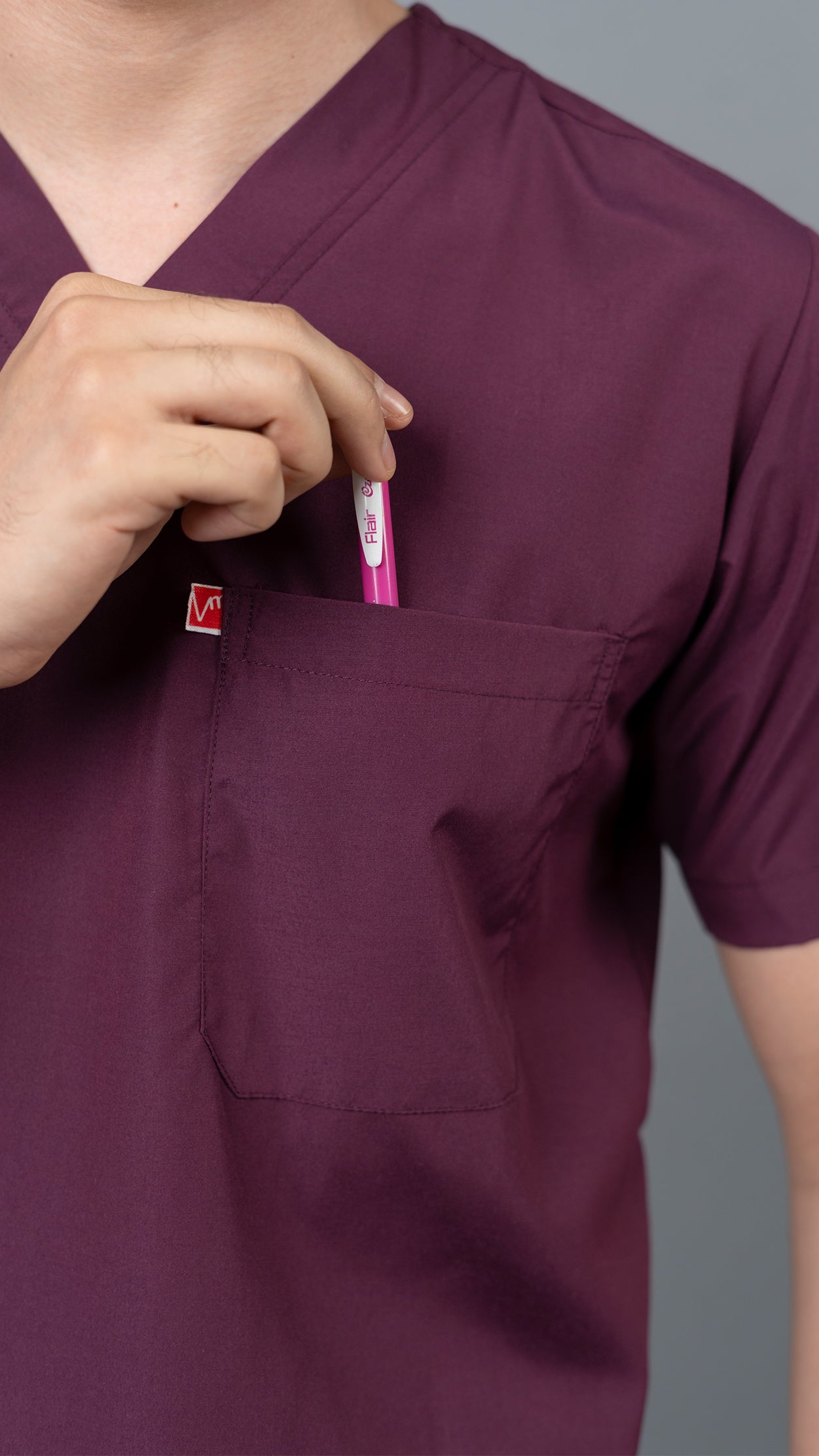 Vastramedwear Medical Scrub Suit for Doctors Men Wine