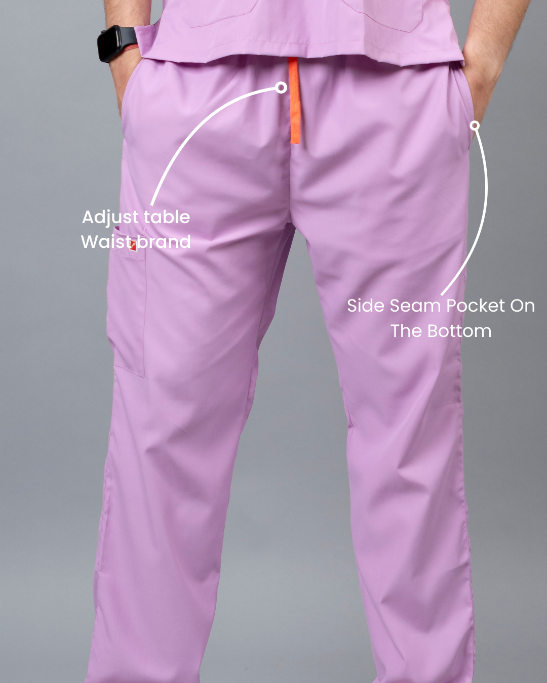 Vastramedwear Medical Scrub Suit for Doctors Men Lavender