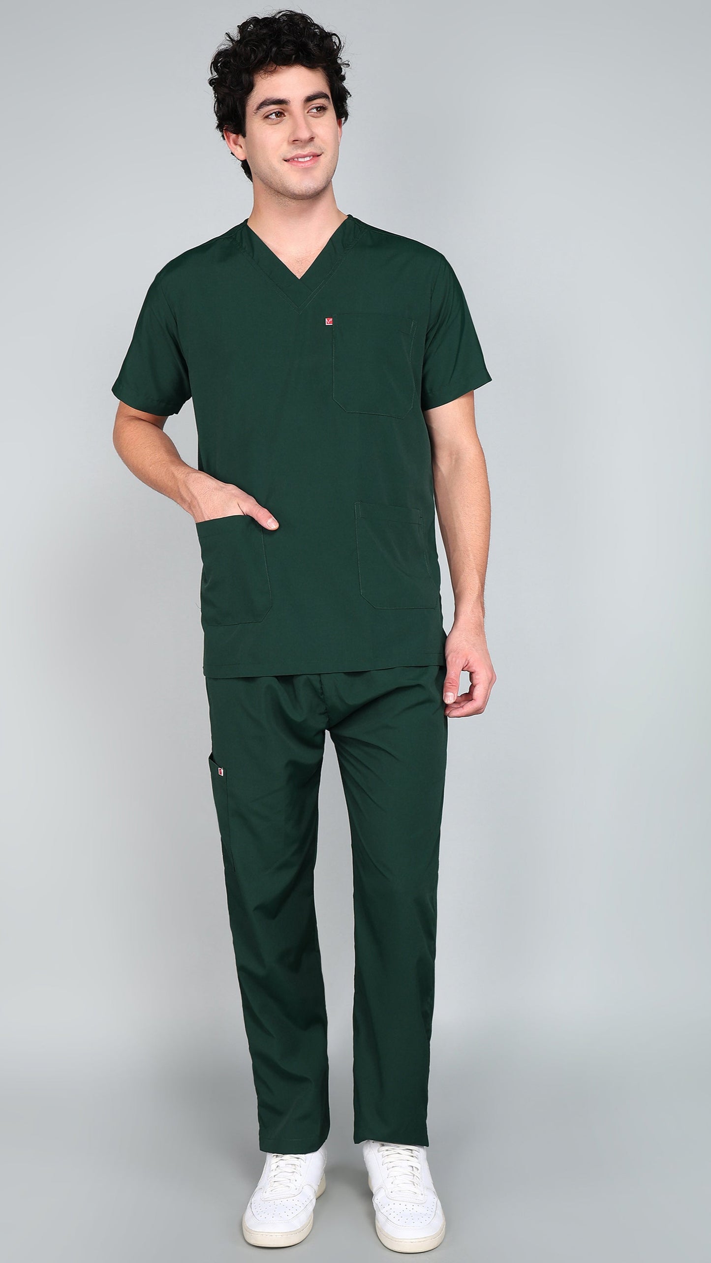 Vastramedwear Medical Scrub Suit for Doctors Men Green