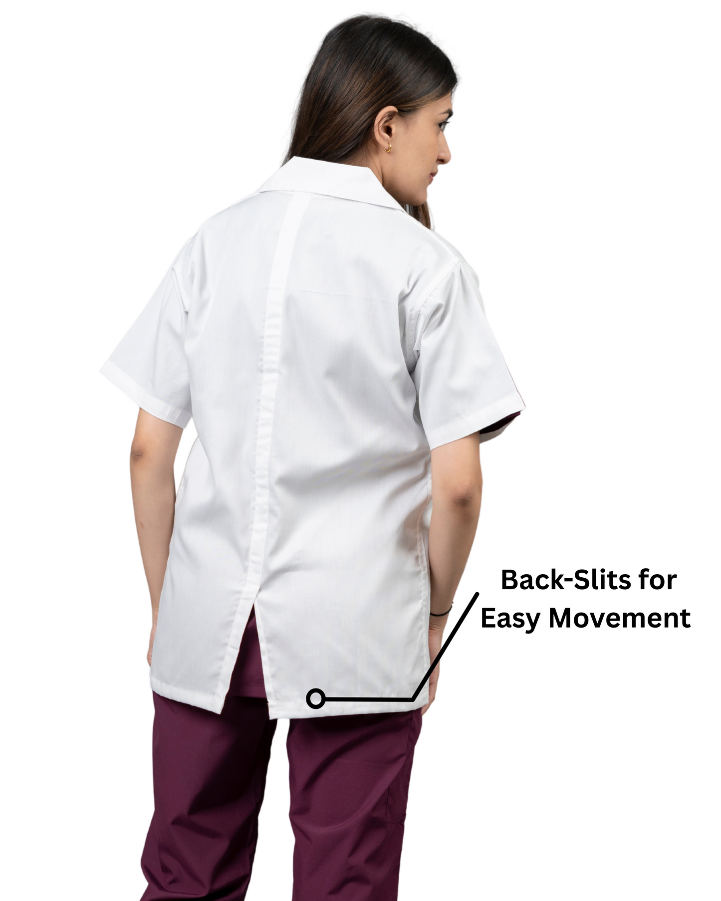 VastraMedwear Half Sleeves Lab Coat/Apron for Chemistry Lab and Medical Students Women