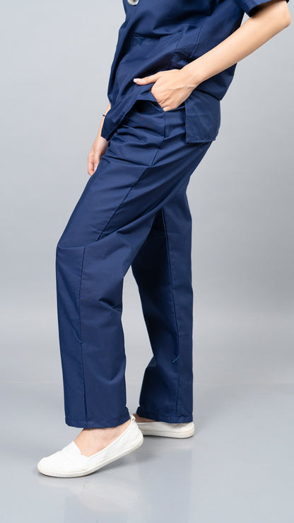 Vastramedwear Basic Medical Scrub Suit for Doctors Women  Navy Blue