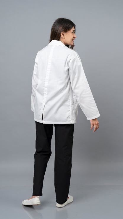VastraMedwear Full Sleeves Lab Coat/Apron for Chemistry Lab and Medical Students Women