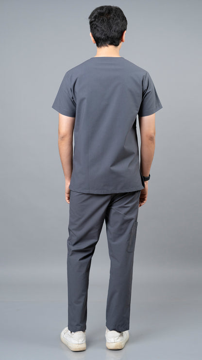 Vastramedwear Medical Scrub Suit for Doctors Men Grey