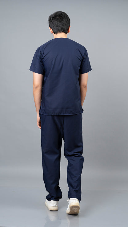 Vastramedwear Basic Medical Scrub Suit for Doctors & Staff Men - Blue