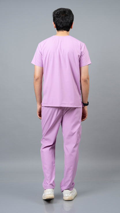 Vastramedwear Medical Scrub Suit for Doctors Men Lavender