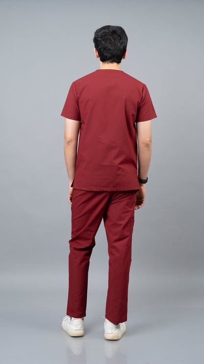 Vastramedwear Medical Scrub Suit for Doctors Men Maroon