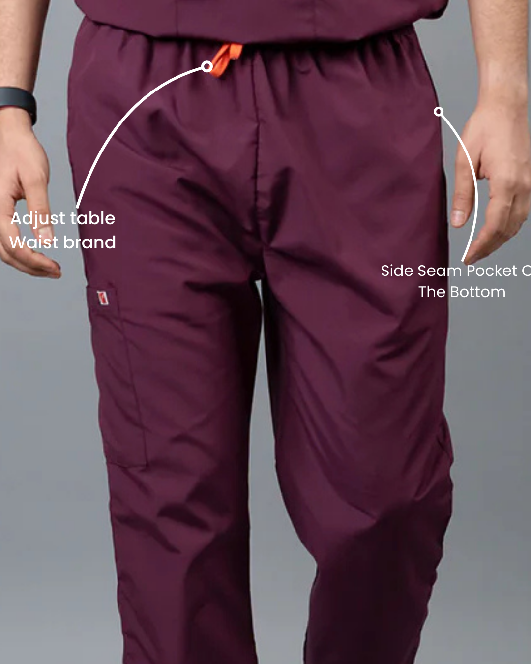 Vastramedwear Medical Scrub Suit for Doctors Men Wine