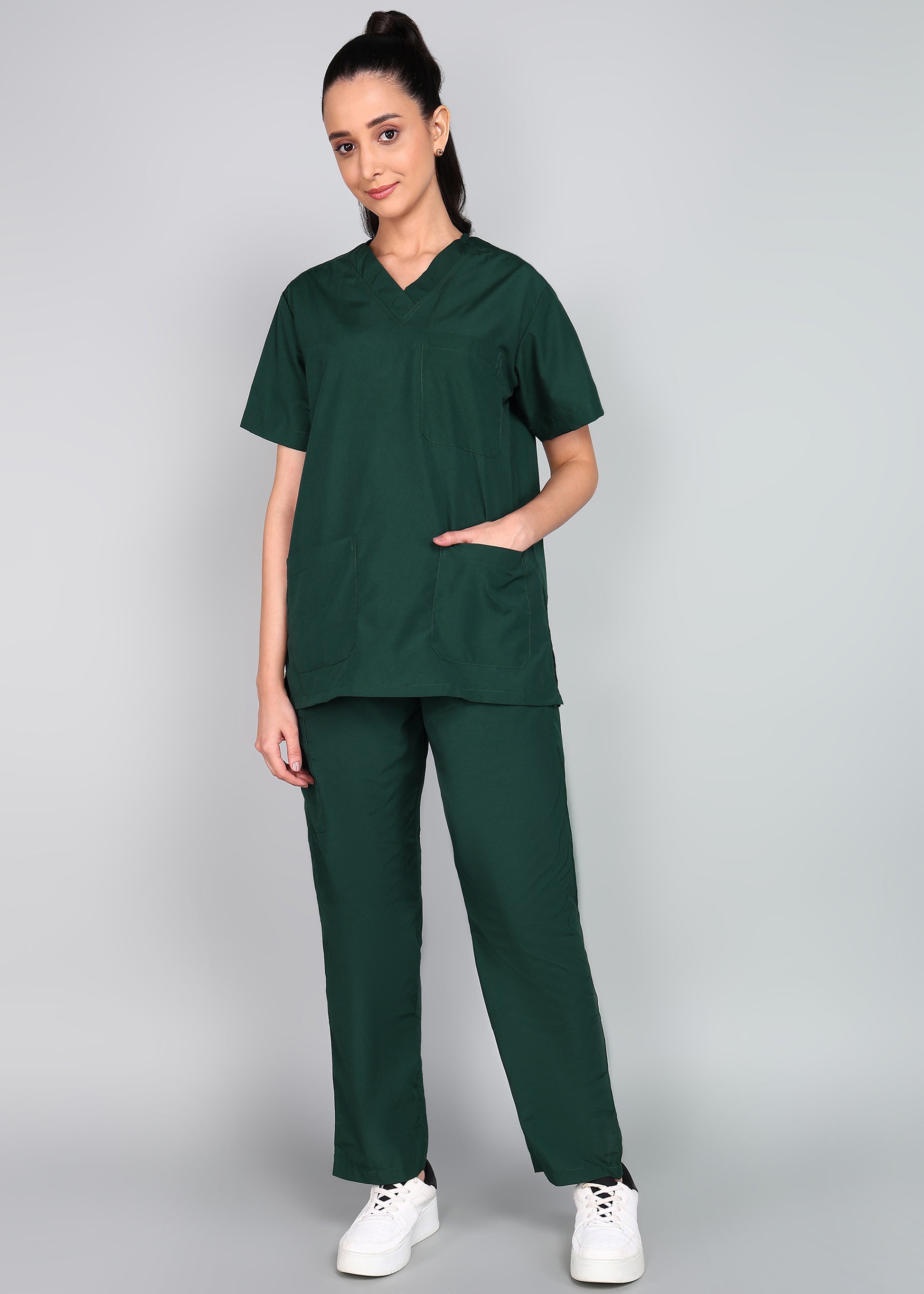 Vastramedwear Medical Scrub Suit for Doctors Women Green VastraMedWear Vastramedwear Medical Scrub Suit for Doctors Women Green VastraMedWear