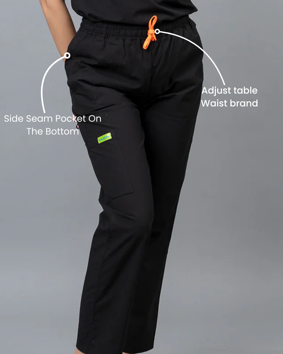 Vastramedwear Medical Scrub Suit for Doctors Women Black