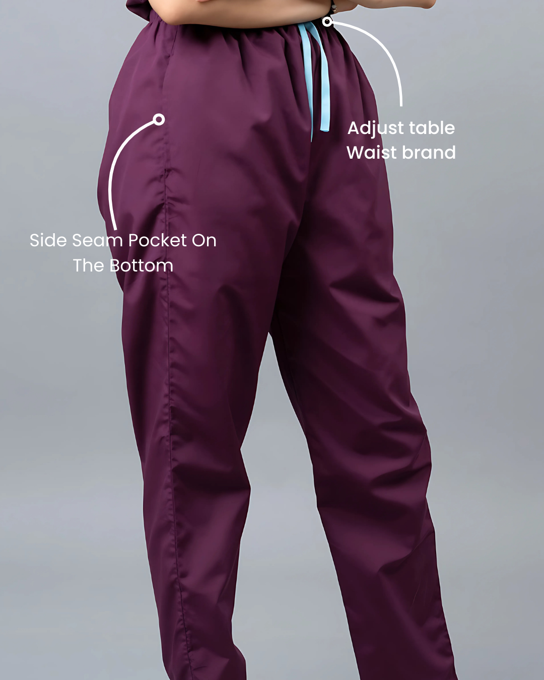 Vastramedwear Medical Scrub Suit for Doctors Women Wine
