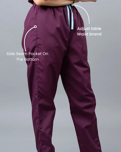 Vastramedwear Medical Scrub Suit for Doctors Women Wine