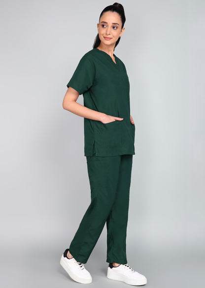Vastramedwear Medical Scrub Suit for Doctors Women Green