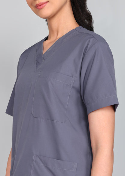 Vastramedwear Medical Scrub Suit for Doctors Women Grey