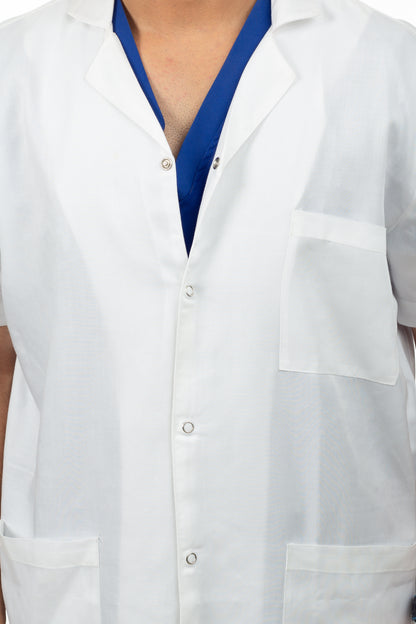 VastraMedwear Long Knee Length Apron - Half Sleeves