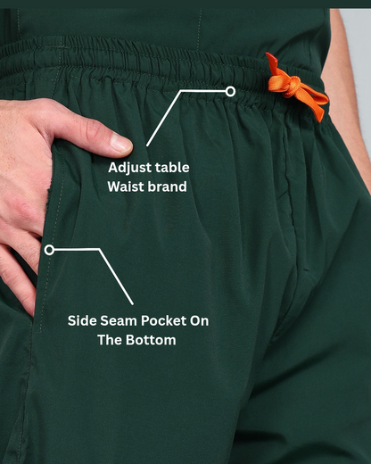 Vastramedwear Medical Scrub Suit for Doctors Men Green