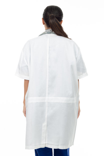 VastraMedwear Long Knee Length Apron - Half Sleeves